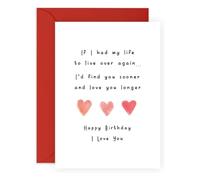 GONZTEL 1 pièce Carte Anniversaire, À Notre Amour, Cadeau Amour, Carte De Voeux Pour Mari Femme, Cadeau Amoureux Pour Petite Amie Petit Ami, Saint Valentin Carte Amour