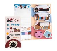 GONZTEL 440 Pièces Papier Écrivable, Notes Transparentes Post It Livre, Marque Page Adhesif Chiots, Index Tabs Multicolore pour la Maison/École/Bureau