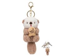 GONZTEL Porte-Clés Loutre en Peluche | 1 Pièce avec Mousqueton | Tissu Ultra-Doux Anti-Stress, Idéal comme Doudou Loutre pour Clés ou Sac, Cadeau Apaisant