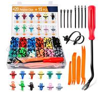 GOOACC Assortiment de 420 clips de moulage pour garde-boue avec joint de porte pour Toyota Lexus 12 tailles les plus populaires avec outil de retrait de garniture de voiture en plastique
