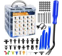 GOOACC Assortiment de 860 clips de retenue de voiture et fixations automatiques - 26 tailles les plus populaires en nylon pour pare-chocs avec 10 attaches de câble et extracteur de fixations pour