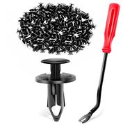 GOOACC GRC-44 Lot de 100 rivets de pare-chocs en nylon pour GM 21030249 pour Ford N807389S, 1 dissolvant de fixation en bonus