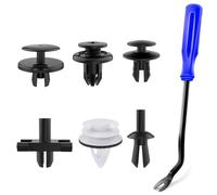 GOOACC Lot de 120 clips de retenue de pare-chocs de voiture et rivets en nylon 5 mm, 6 mm, 7 mm, 9 mm, 10 mm pour pare-chocs, garde-boue, capot, coffre, septum, pare-brise, conduit d'air inférieur,