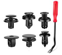 GOOACC Lot de 130 clips de retenue de pare-chocs de voiture et fixations en nylon 6 tailles les plus populaires avec 1 extracteur de fixation de rechange pour garde-boue de voiture Honda