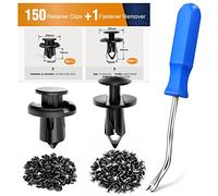 GOOACC Lot de 150 rivets de fixation de pare-chocs universels de 2 tailles pour pare-chocs - Outil de retrait inclus (150 clips)