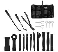 GOOACC Lot de 19 outils de démontage de garnitures de panneaux de fixation de panneaux - Pinces en plastique pour tapisseries automobiles - Outil de démontage d'installation de levier avec sac de