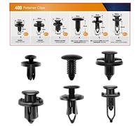 GOOACC Lot de 400 clips de fixation universels en plastique pour garde-boue compatibles avec GM Ford Chrysler, Toyota Honda avec 6 tailles de clips de fixation de carrosserie auto