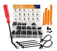 GOOACC Lot de 415 clips de support de voiture et extracteur de fixation - 18 tailles les plus populaires - Clips de fixation pour panneau de porte GM, Ford, Toyota, Honda, Chrysler