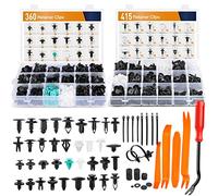 GOOACC Lot de 820 clips de fixation et fixations automobiles - Assortiment de 36 rivets et fixations en nylon les plus populaires pour Ford GM Toyota Honda Chrysler BMW Benz Nissan Subaru Audi Mazda