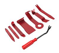 GOOACC Nilight Kit de 8 Outils de démontage d’Habillage de Voiture, Anti-Rayures pour Tableau de Bord, Panneau de Porte, fenêtre, moulure, Fixation, Rouge