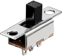 Goobay 10170 Interrupteur à glissière, argent - 1x UM, 3 broches, argent/laiton
