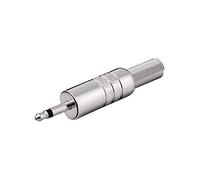 Goobay 11012 Fiche Jack - 3 5 mm - mono - structure en métal avec protection anti-torsion
