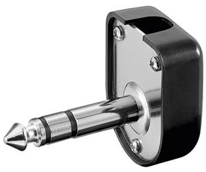 Goobay 11039 Fiche Jack - 6 35 mm - stéréo - version en plastique ; coudée