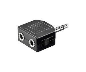 Goobay 11104 Adaptateur de Casque AUX ; Jack 3 5 mm 1 vers 2 - Connecteur Jack 3 5 mm (3 Broches stéréo) > 2 Prises Jack 3 5 mm (3 Broches stéréo)