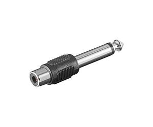 Goobay 11118 6.35 mm RCA Noir Adaptateur pour Câble 6.35 mm RCA Male Connector/Female Connector Noir