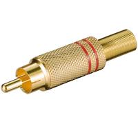 Goobay 11280 connecteur de fils RCA Or, Rouge