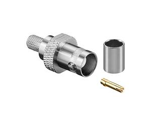Goobay 11358 Raccord à sertir BNC - pour câble RG 59/U avec broche dorée