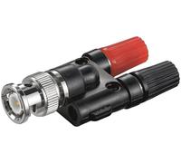Goobay 11401 Fiche BNC > 2x 4 mm prise banane - Adaptateur audio avec contacts en or