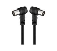 Goobay 11525 Câble de Raccordement Antennes Coudé (<70 dB), Double Blindage, 1.5m Longueur