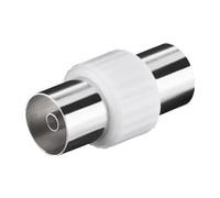 Goobay 11536 changeur de genre de câble IEC Acier inoxydable, Blanc