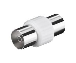 Goobay 11536 changeur de genre de câble IEC Acier inoxydable, Blanc