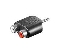 goobay 11604 Adaptateur RCA Prise AUX 3,5 mm mâle vers 2 stéréo femelle 3,5 mm mâle (3 broches stéréo) > 2 RCA femelle (audio gauche/droite)