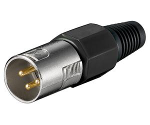 Goobay 11749 connecteur de fils XLR (3-pin) Noir, Métallique