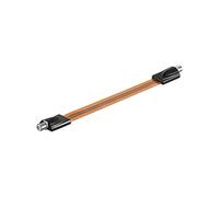 Goobay 11953 Câble Passe Fenêtre SAT, Extrêmement Plat, 0.3mm Diamètre de la Gaine, 0.2m Câble Longueur