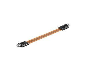 Goobay 11953 Câble Passe Fenêtre SAT, Extrêmement Plat, 0.3mm Diamètre de la Gaine, 0.2m Câble Longueur