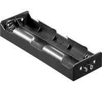 Goobay 11979 Porte-piles 6x D (mono), noir - Bouton-poussoir