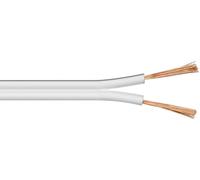 Goobay 15116 Câble de haut-parleur blanc CU, 25 m - Rouleau de 25 m, section 2 x 2,5 mm²