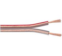 Goobay 15122 Câble de Haut-Parleur Transparent CU, 10m Longueur de Câble, Section 2 x 0.75mm², 5mm Diamètre