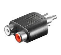 Goobay 2 Pcs Adaptateur Cinch 1 X Prise 2 X Prise Noir