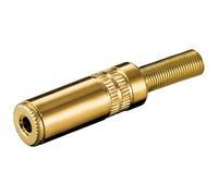Goobay 2 X Fiche Jack 3,5 mm Stéréo Dorée Connecteur