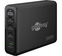 Goobay Chargeur secteur Gan 3x USB Type-C et 1x USB Type-A 240 Watts Noir