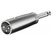 Goobay 27452 Adaptateur XLR, AUX jack 6,35 mm mono mâle vers XLR mâle - XLR mâle (3 broches) > jack 6,35 mm mâle (2 broches, mono)