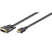 Goobay 31881 Câble DVI-D/HDMI™ Doré - Connecteur DVI-D Single-Link (18+1 broches) > Connecteur standard HDMI™ (type A)