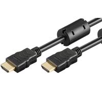 Goobay 31908 Câble High Speed HDMI™ avec Ethernet, plaqué or, 2 m, noir - HDMI™ mâle (type A) > HDMI™ mâle (type A)