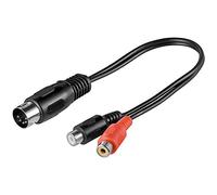 Goobay 35002 Câble adaptateur audio ; prise mâle DIN vers prise femelle Cinch stéréo - Connecteur DIN 180° (5 broches) > 2 prises femelles Cinch (audio à gauche/droite)