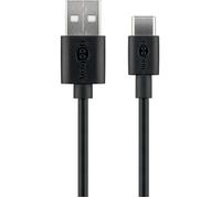 Goobay 38675, 0,1 m, USB A, USB C, 2.0, 480 Mbit-s, Noir