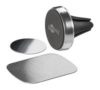 Goobay 38685 Kit Universel de Support Magnétique au Design Ultraplat, Noir/Argent, 35mm Diamètre