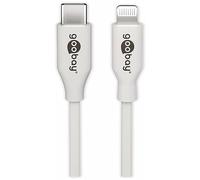 Goobay 39444 Lightning - USB-C Lade- und Synchronisationskabel, 0.5 m, Weiß - MFi-Kabel für Apple iPhone/iPad Weiß