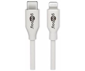 Goobay 39444 Lightning - USB-C Lade- und Synchronisationskabel, 0.5 m, Weiß - MFi-Kabel für Apple iPhone/iPad Weiß