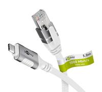 goobay 3m Câble USB-C vers RJ45 Ethernet CAT 6 pour une connexion Internet filaire stable avec routeur/modem/commutateur réseau/remplace l’adaptateur USB vers RJ45 / 1 Gbit/s - 74177