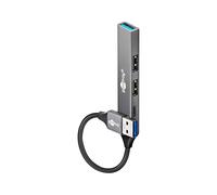 goobay 4-Port USB 3.2 Hub Slim/multiconnecteur, 5 Gbits, Hub/Splitter A vers 3X A et 1x C Multiport Adapter Hub 3.0/74458