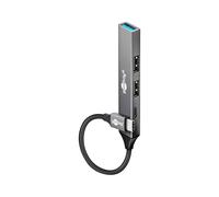 goobay 4-Port USB 3.2 Hub Slim/Multiconnecteur, Splitter, Slim Hub/Adaptateur C vers 3X A et 1x C Multiport Hub 3.0/5 Gbit Splitter / 74459