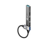 goobay 4-Port USB-3.2 Hub Slim/Multiprise, Distributeur, Hub / 5 Gbits Splitter/Slim A vers 4-Fois A Multiport Adapter 3.0 Hub / 74456