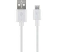 Goobay 43837 Câble de charge et de synchronisation micro USB, 1 m, blanc - pour appareils Android, blanc