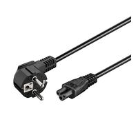 Goobay 44877 Cordon D'Alimentation (avec Terre) à Fiche Coudée, 3 m Longueur, Noir