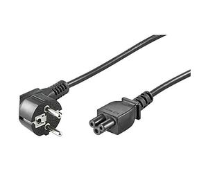 Goobay 44877 Cordon D'Alimentation (avec Terre) à Fiche Coudée, 3 m Longueur, Noir